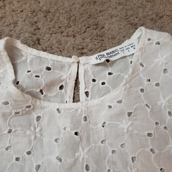 Zara white flowery top - Picture 4 of 4
